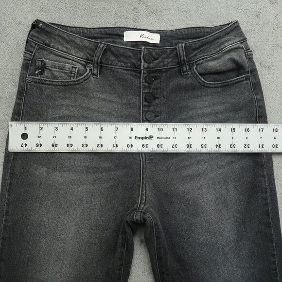 KanCan Jeans Junior's Size 11/29 Gray High-Rise Bootcut Denim 31" Inseam Stretch - Picture 9 of 16